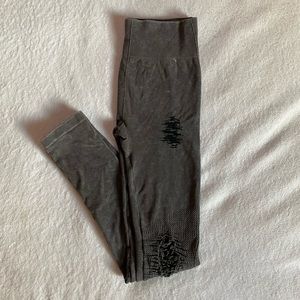 Buckle leggings  2  grey and black grunge